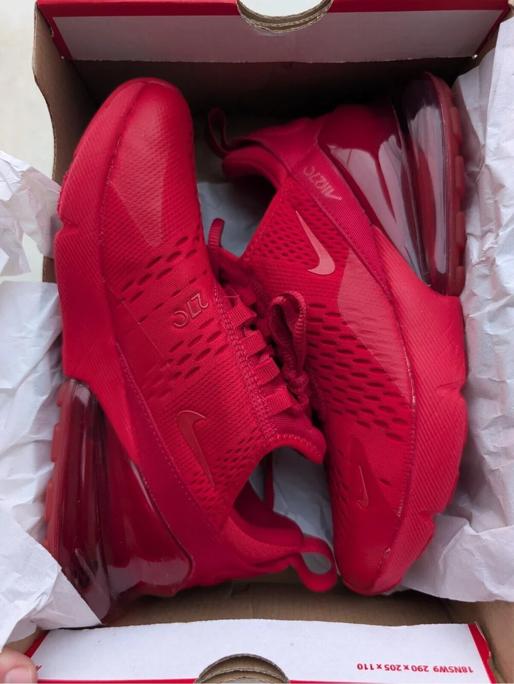 Nike Air Max 270 GS University Red Size 6.5Y Women's 8 CW6987-600 Like NWB